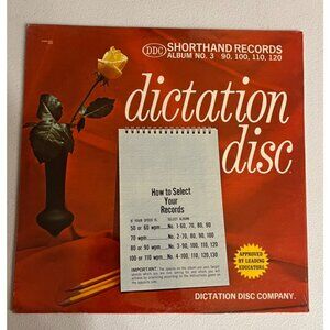 DDC Shorthand Records Album No. 3 LP 90-120 WPM Dictation Disc Co. New Sealed